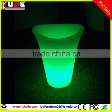 Rechargeable LED Illuminated Plastic Ice Bucket for Champagne