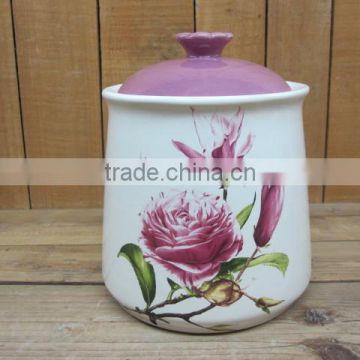 Bulk food storage cookie jar with lid