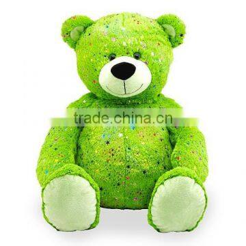 Plush Teddy Bear with Glitter Fabric Kids Toys Promo Toys Chubby Bear