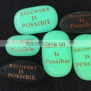 OEM Decorative Special Luminous Pebble Stone with Any Wishing Words