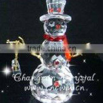 Crystal snowman,crystal christmas gift,christmas decoration