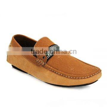 Factory price brown color shoes comfortable fashion alibaba good looking men flat pu shoes