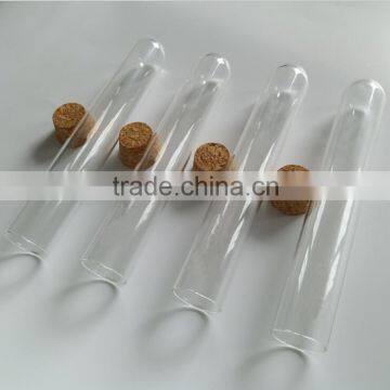 Round Bottom Design Custom Size Reserved Clear Glass Test Tube With Cork Lid photo-3