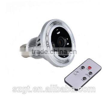 HD 720P WIFI Bulb camera P2P hidden camera for home security with invisible IR LED light at night