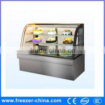 Stainless Steel arc Cake Freezer Showcase with back door