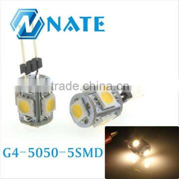 2014 whole sale warm white g4 led 12v 5050 5smd