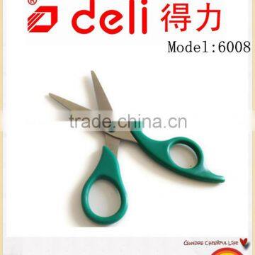 Deli Stainless steel scissors for Office Supply Model 6008 green