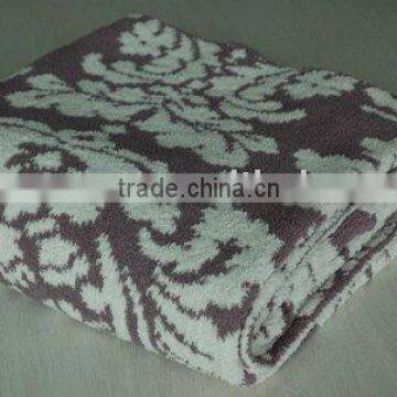 jacquard micro fiber fleece blanket