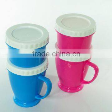 Promotion Gift Twist Lid Microwaveable 300ML Plastic Soup Container Set
