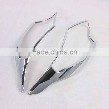 Head Lamp Cover Trim 2 Pcs ABS Chrome For Triton L200 2015 Accessories