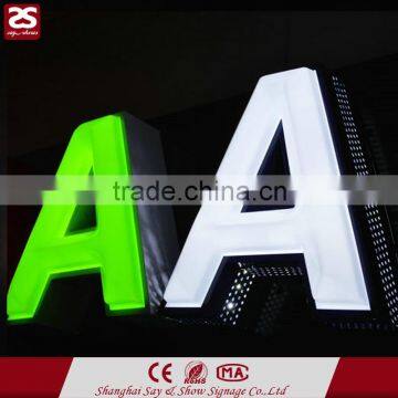 Outdoor waterproof punched hole LED luminous sign 3d channel letter