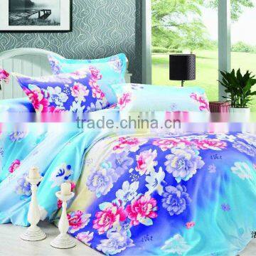 fashionable design bedding set-flower printing wathet