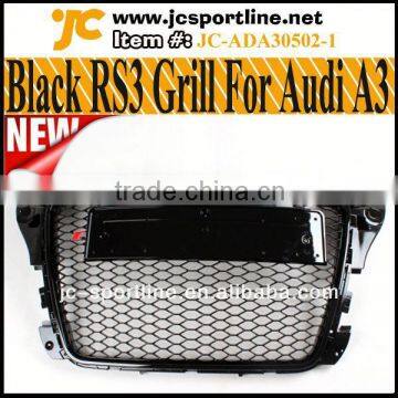 Glossy Black Front Radiator Grill Genuine Sportback RS3 Front Grille For Audi A3 S3 8P SFG 08~12