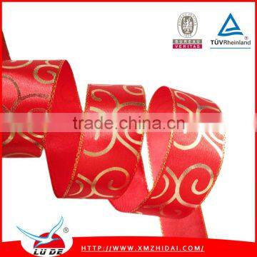 2015 Custom 100% polyeste metallic foil ribbon