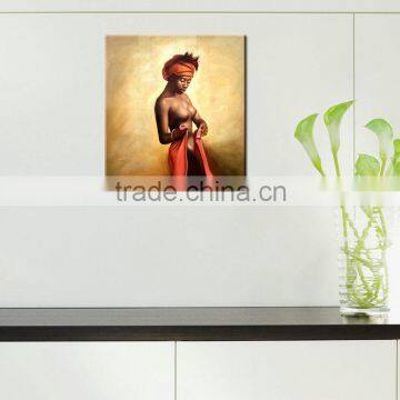 Home Decorative Lady Art Black African Painting