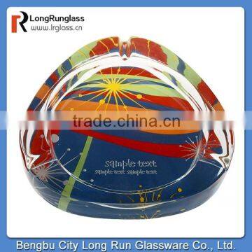 LongRun Stocked Special Shape Colorful Glass Ashtray with High Quality