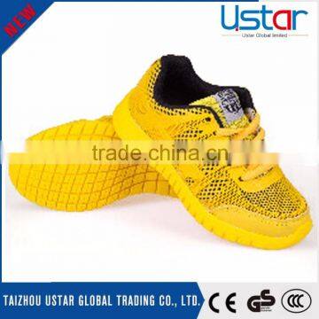 PU mesh material cheap colored kids sport shoe