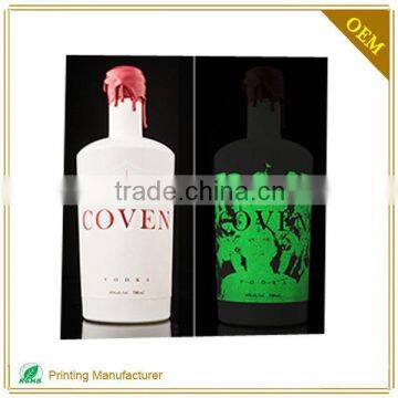 2015 Newest Fashion Color Changing Luminous Label In Labels Printing