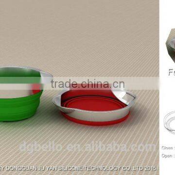 Creative Design FDA and LFGB Approved Foldable Colander Collapsibel Strainer