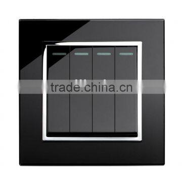 RTS2005 Mechanical Light Switch 4 Gang Black CT