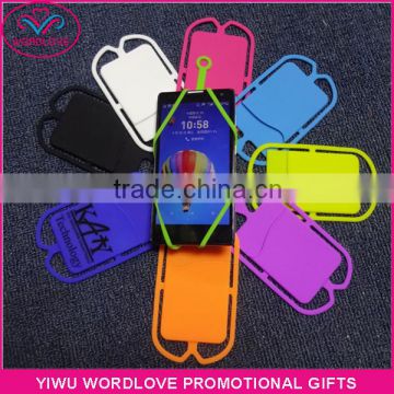 2016 New Product Silicone Mobile Card Holder With Long Neck Rope