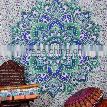 Ethnic Psychedelic Indian Ombre Mandala Lotus Wall Art Hippie Bohemian Wall Hanging Tapestry photo-5