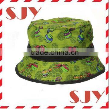 Fashion designer heat transfer printed bucket hats