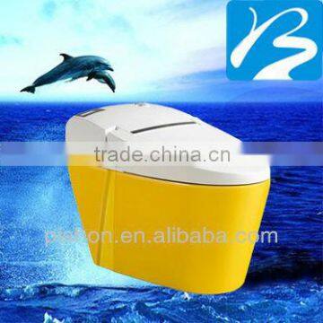 Intelligent Yellow One Piece Toilet Sanitary