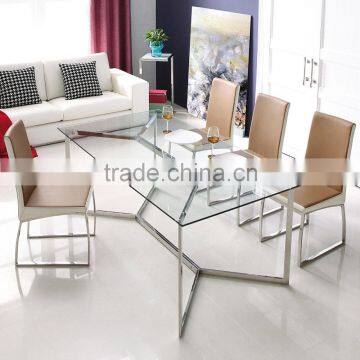 Dining room furniture glass dining table