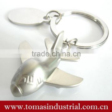 Guangzhou hot sale wholesale custom 3D airplane metal keychains