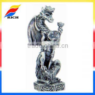 Designer home decor pewter lifelike statues figurine collective chess pieces