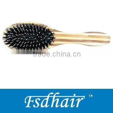 Bamboo bristles hair brush