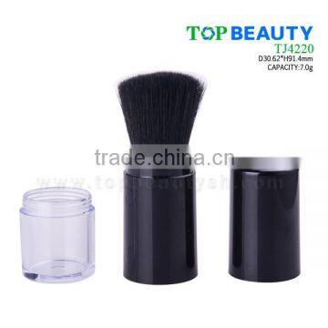 TJ4220- 7g Cosmetic Plastic Loose Powder Jar With Brush photo-3