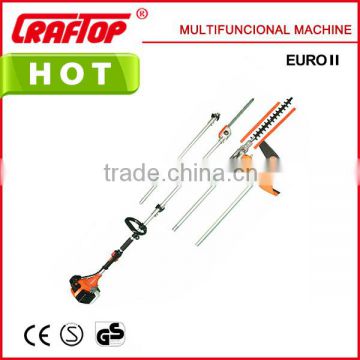 4 in 1 gas-powered brush cutter with saw and trimmer