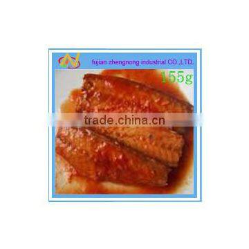 export food 155g canned mackerel fish in tomato sauce(ZNMT0053)