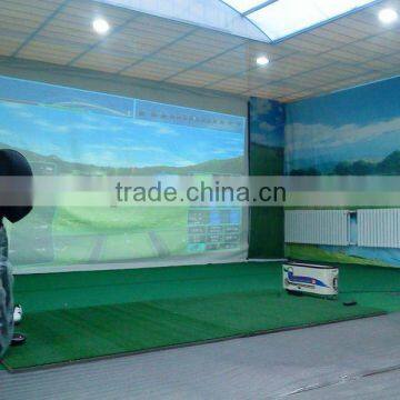 double screen indoor golf simulator