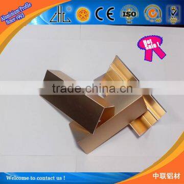 Gold anodized aluminium tube in china,gold floor nosing/skirting aluminium anodizing plant,anodized aluminium profile