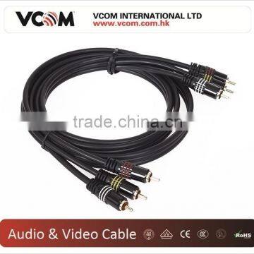 2015 Top Selling RCA Cable 1.8m 3RCA Jacks to 3RCA Jacks