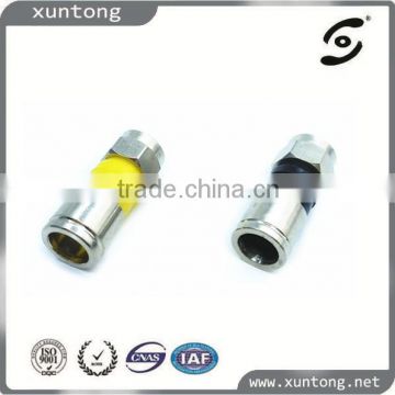 F Male connector RG59/RG6 electrical compression connectors Crimp-on connectors