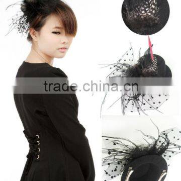 MYLOVE Black Feather Costume Hat Hairpin MLXM030