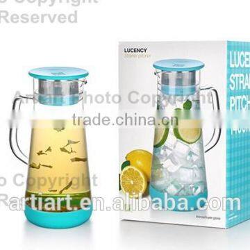 2015 New Product Original Design Fancy Glass Teapot