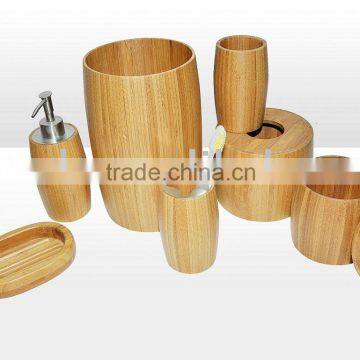 Bamboo bathroom accessories