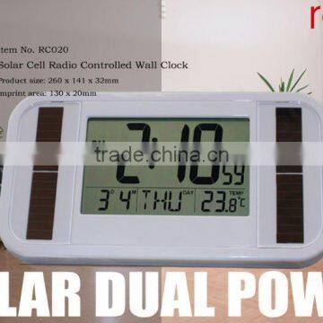 Radio control LCD Solar Wall Clock (RC020)