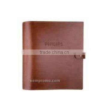 Snap Closure 3-ring Binder - Premium Or Recycled Leather (8.5"X11")