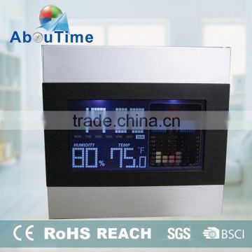 Light alarm clock with weather station color display