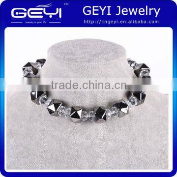 New design choker necklace exaggerated crystal bead choker necklace