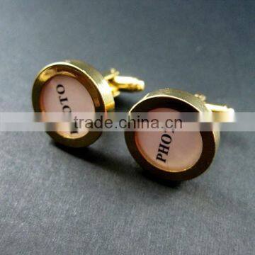 14mm shiny gold plated brass round bezels base tray setting photo frame custom cuff links wedding cufflinks blank 1500013