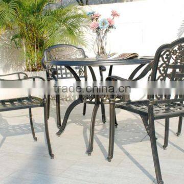 2016 New Design Outdoor Cast Aluminum Garden Dining Set Round Table With Cushion photo-4