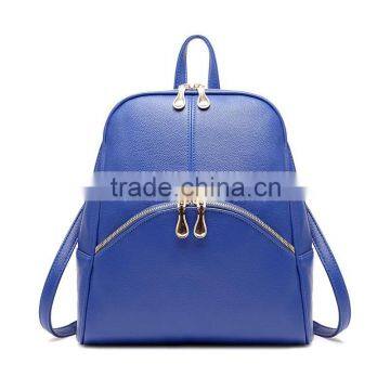 Fashion Brown Color Pu Backpacks For Girls