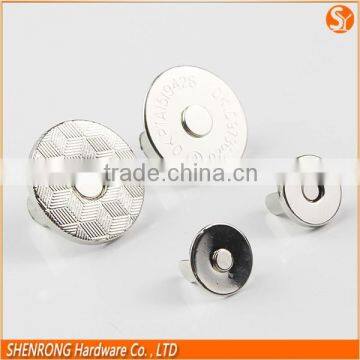 Cool and Greative Ultra-thin Round Metal Magnetic Button Magnetic Snap with Embossed/Engraving Logo